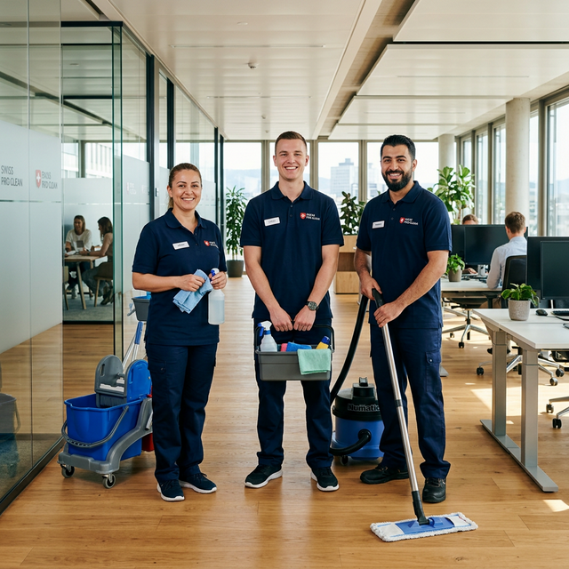 Professionelles Reinigungsteam